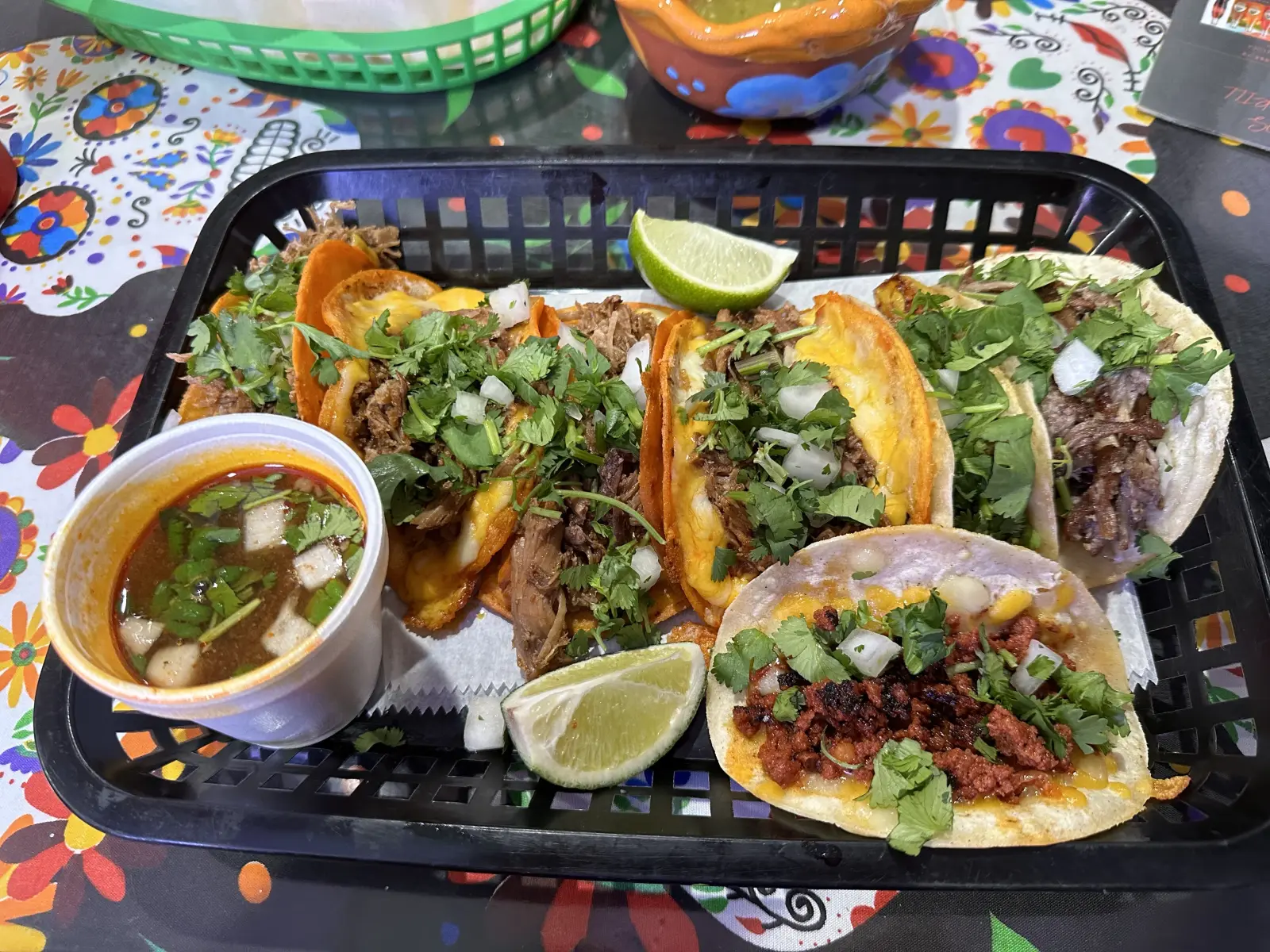 A plate of tacos at Chilangos Mexican Grill in Plantation.