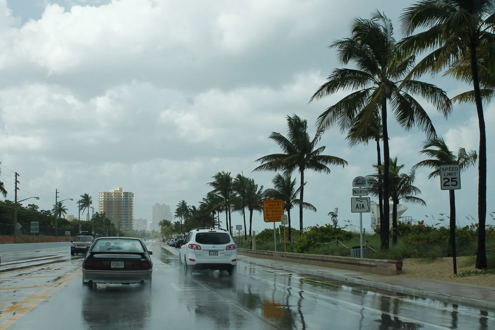 State Road A1A runs along Fort Lauderdale Beach, the route of the Fort Lauderdale Turkey Trot on Thanksgiving morning.